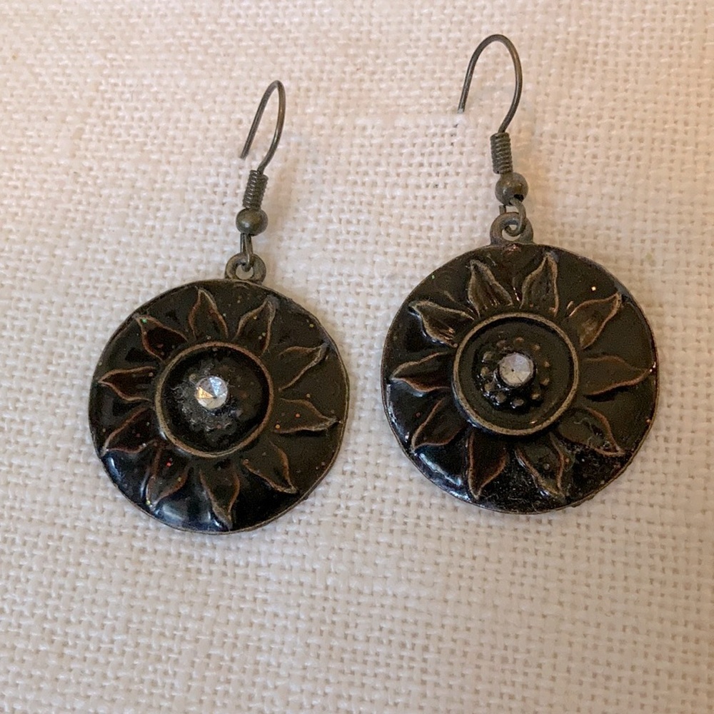 Vintage Sunflower Earrings
